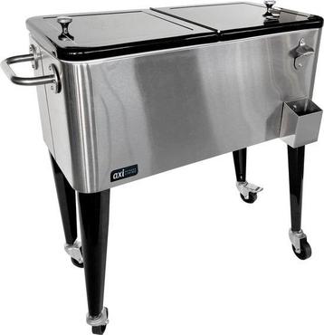 AXI Retro Cooler RVS - 70L - met beschikbaar voor biedingen