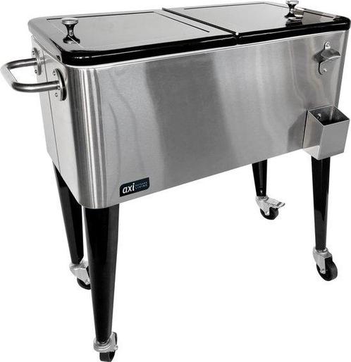 AXI Retro Cooler RVS - 70L - met, Caravans en Kamperen, Koelboxen, Verzenden