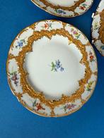 Meissen - Bord (3) - Porselein - Meissen-bord verguld