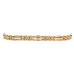 Tricolour gouden armband 22 cm 18 karaat, Verzenden, Zo goed als nieuw, Goud