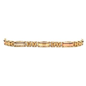 Tricolour gouden armband 22 cm 18 karaat beschikbaar voor biedingen
