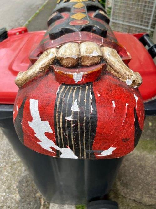 Totem 140 cm mit Eidechse - Bali - sculptuur - Indonesië, Antiek en Kunst, Kunst | Niet-Westerse kunst