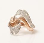 Statement ring - 14 karaat Roségoud - 0.47ct. tw. Diamant
