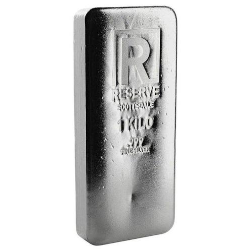 1 kilogram - Zilver .999 - 1 Kilo Scottsdale Reserve Fine, Postzegels en Munten, Edelmetalen en Baren