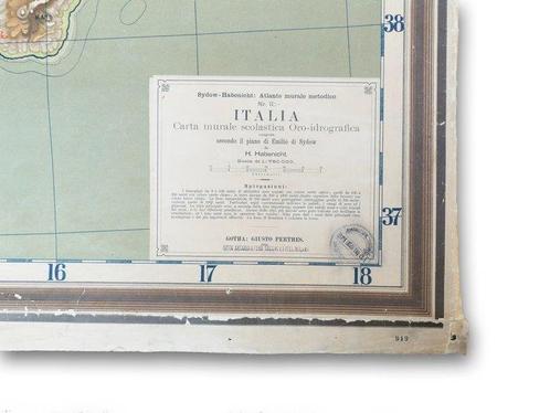 Sacchi e Figli - Schoolkaart - Rechstreeks uit de, Antiek en Kunst, Curiosa en Brocante