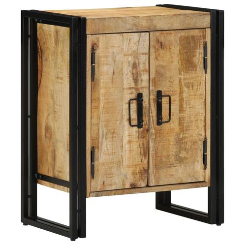 vidaXL Schoenenkast 30x30x40 cm massief mangohout en staal, Huis en Inrichting, Kasten | Schoenenrekken, Nieuw, Verzenden