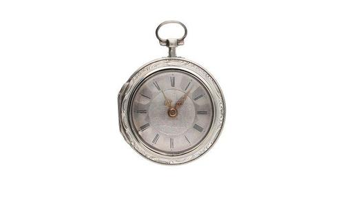 Samson Londen 1770 - Zilveren repoussé zakhorloge - Vóór, Sieraden, Tassen en Uiterlijk, Horloges | Heren
