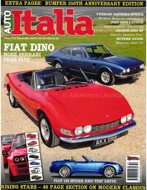 2016 AUTO ITALIA MAGAZINE 250 ENGELS, Boeken, Auto's | Folders en Tijdschriften