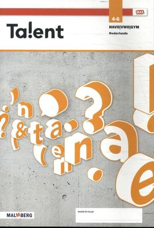 Talent MAX hv bb 2021 vakbk 9789402069549, Boeken, Studieboeken en Cursussen, Zo goed als nieuw, Verzenden