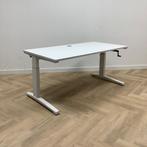 Tweedehands Steelcase slinger zit-sta bureau 160x80 cm, max, Huis en Inrichting, Bureaus, Ophalen of Verzenden, In hoogte verstelbaar