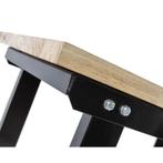 Werkbank 150 cm met hardhouten blad + opzetrand - zwart, Doe-het-zelf en Verbouw, Ophalen of Verzenden, Nieuw
