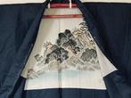 Heren Vintage Zijden Tsumugi Ensemble (Kimono & Haori) –