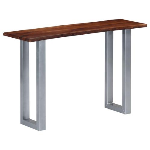vidaXL Wandtafel 115x35x76 cm massief acaciahout en ijzer, Huis en Inrichting, Tafels | Bijzettafels, Nieuw, Verzenden