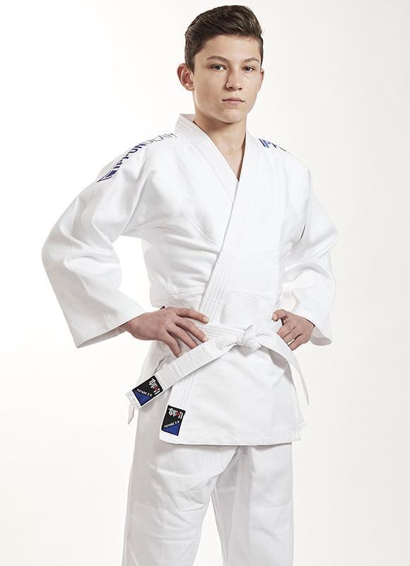 Ippon Gear Future Blauw volledig jeugd judopak (Maat: 130), Sport en Fitness, Vechtsporten en Zelfverdediging, Vechtsportpak, Nieuw