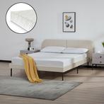 Gestoffeerd bed Porvoo met bedbodem en matras 140x200 cm bei, Verzenden, Nieuw