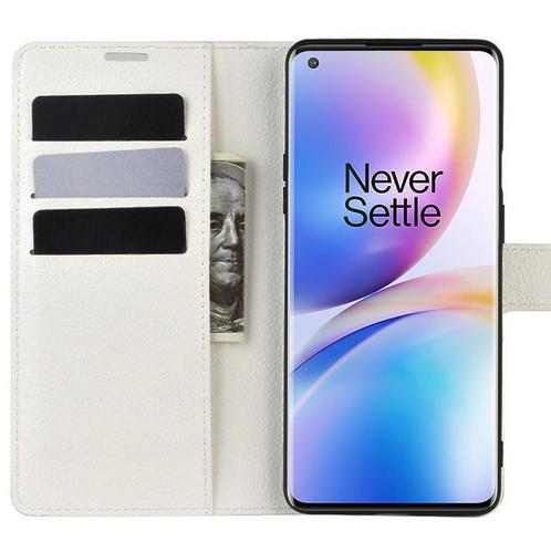 ProGuard - OnePlus 8 Pro Wallet Flip Case Wit, Telecommunicatie, Mobiele telefoons | Hoesjes en Frontjes | Overige merken, Nieuw