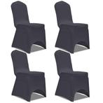 4x Stoelhoes Antraciet Stretch - OP = OP - Kopen!, Huis en Inrichting, Stoelen, Nieuw, Ophalen of Verzenden, Vier, Stof