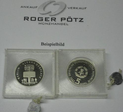 Ddr 5 Mark 1987 Alexanderplatz Berlin Pp originalverplomb..., Postzegels en Munten, Munten | Europa | Niet-Euromunten, Verzenden