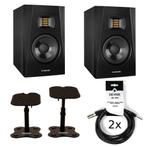 Adam T5V studio monitor set + statieven + kabels, Audio, Tv en Foto, Luidsprekers, Verzenden, Nieuw