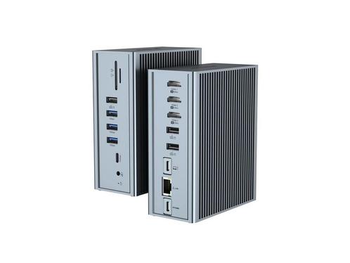 USB-C Dockingstation - 16-in-1 - 3 x HDMI 4K 60Hz 100 W PD, Computers en Software, Apple Macbooks, Zo goed als nieuw, Verzenden