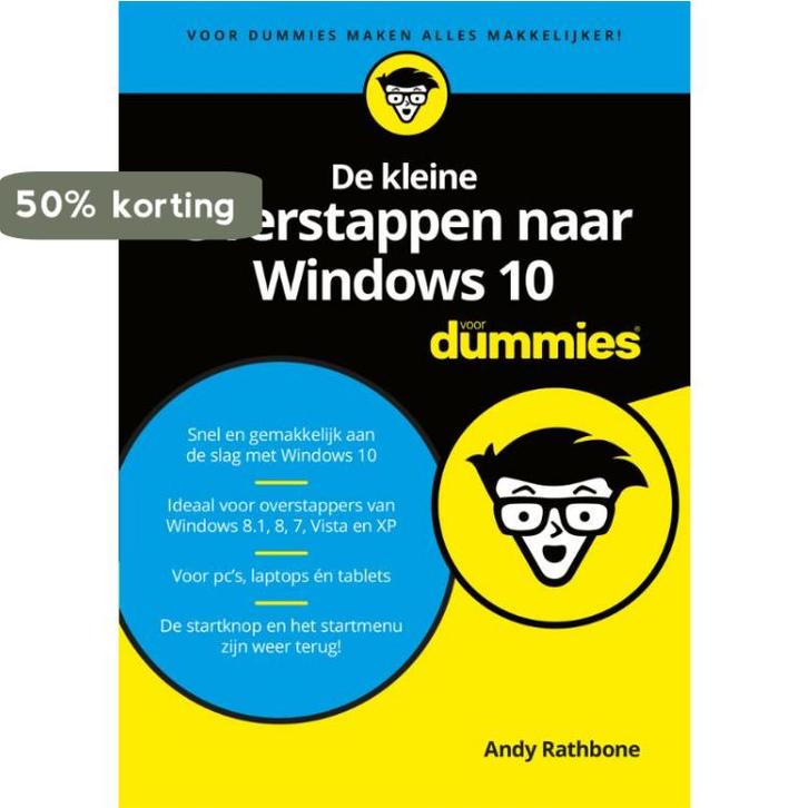 De kleine overstappen naar Windows 10 voor dummies, Boeken, Informatica en Computer, Zo goed als nieuw, Verzenden