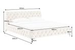 Design tweepersoonsbed MODERN BAROK 180x200cm champagne, Nieuw, Ophalen of Verzenden