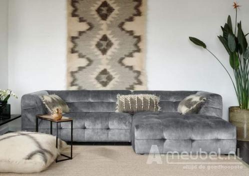 Loungebank Castricum - loungebanken - Zilver, Huis en Inrichting, Banken | Sofa's en Chaises Longues, Nieuw, Stof