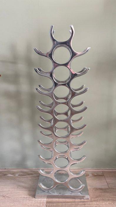 Wijnrek - Geslepen aluminium - Duitsland (Zonder, Antiek en Kunst, Curiosa en Brocante