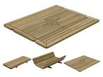 Teak tafelblad met Nautic star Wing Caulked - 34/68 x 80 cm, Ophalen of Verzenden, Nieuw