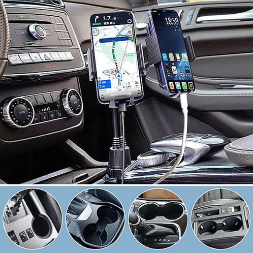 Dual Twin Mobiele Telefoon Houder voor in de Auto - 360, Telecommunicatie, Telefoonhouders, Nieuw, Verzenden