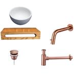 Sani Royal Solid Surface Waskom Rond met Massief, Tuin en Terras, Nieuw