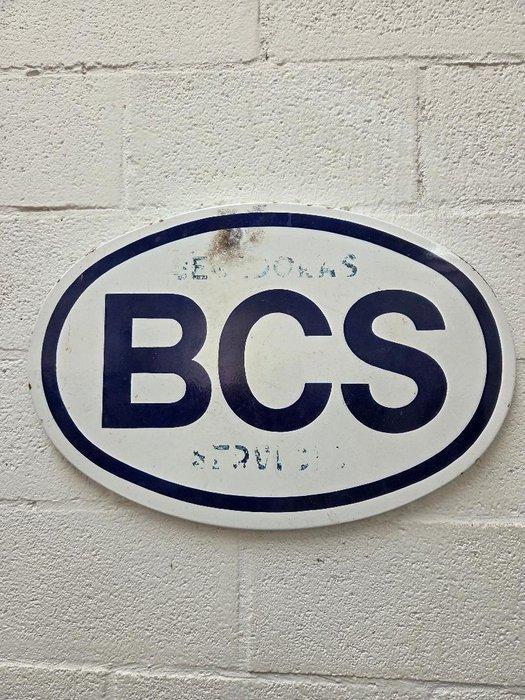 Emaille bord - geëmailleerd cartel BCS, Antiek en Kunst, Antiek | Wandborden en Tegels