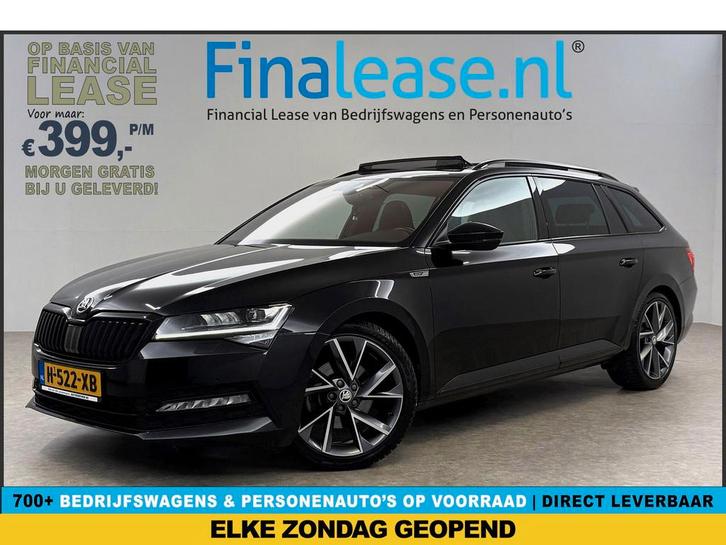 Škoda Superb 1.5 TSI 150PK ACT Sportline Business Pano Sfeer, Auto's, Skoda, Lease, Automaat, Stationwagon, Benzine, Zwart, Verzenden