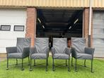 Montis Armstoelen Chaplin eetkamer design fauteuils /stoelen, Design, Vier, Grijs, Leer