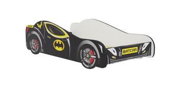 Autobed Batcar - kinderbed - 140x70cm - zwart geel