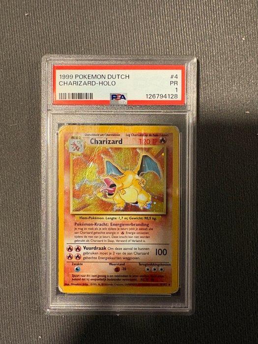 Pokémon - 1 Graded card - Charizard #4 Foil - PSA 1 - WOTC -, Hobby en Vrije tijd, Verzamelkaartspellen | Pokémon