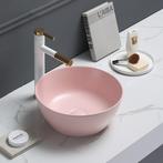 Waskom Lia 35x35x14cm mat roze inclusief afvoerplug, Doe-het-zelf en Verbouw, Sanitair, Verzenden, Nieuw