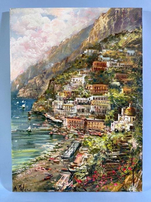 Marino Faliero (1948) - Costiera Amalfitana, Antiek en Kunst, Kunst | Schilderijen | Klassiek