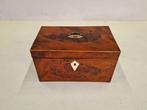 Theekistje / doosje - Mahonie, Taxus - FREE SHIPPING!!!, Antiek en Kunst