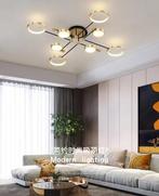 Moderne LED Hanglamp Dimbaar – Goud Zwart met Afstandsbedien, Huis en Inrichting, Lampen | Hanglampen, Verzenden, Nieuw