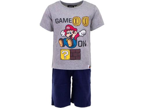 Kinderpyjama - Shortama - Super Mario - Grijs/Marineblauw, Kinderen en Baby's, Kinderkleding | Schoenen en Sokken, Verzenden