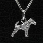 Zilveren Fox terrier draadhaar ketting hanger - klein, Verzenden, Nieuw