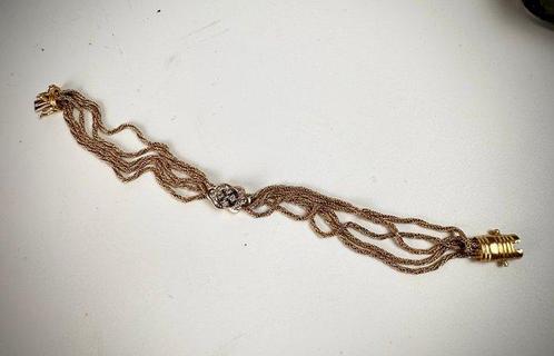Armband - 14 karaat Geel goud Diamant (Natuurlijk) - Diamant, Sieraden, Tassen en Uiterlijk, Armbanden
