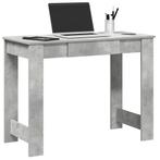 vidaXL Bureau 100x45x75 cm bewerkt hout betongrijs, Verzenden, Nieuw
