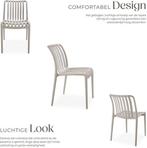 2dekans | tectake® Set van 2 Tuinstoelen Alcudia - Taupe -, Huis en Inrichting, Stoelen, Ophalen of Verzenden, Zo goed als nieuw