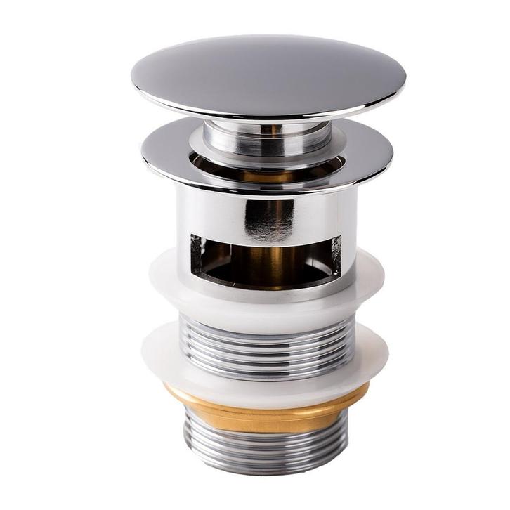 Afvoerplug Chroom Pop up Plug voor Wastafel Overloop, Doe-het-zelf en Verbouw, Sanitair, Nieuw, Wastafel, Verzenden