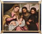 Scuola veneta (XVII) - Madonna con Bambino e Santi, Antiek en Kunst