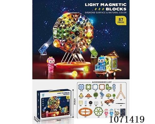 Magnetic Tiles - Reuzenrad met Lichteffect - 87 delig -, Kinderen en Baby's, Speelgoed | Bouwstenen, Nieuw, Verzenden