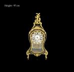 Boulle klok - Antiek Hout, geëtst brons en schildpadenschelp