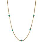 Gouden vintage venetiaan collier met groene onyx 14 krt, Ophalen of Verzenden, Nieuw